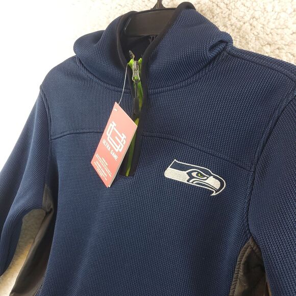 Seattle Seahawks Jacket Kids L 14 / 16  Quarter zip  NFL Team Apparel New - Picture 6 of 16